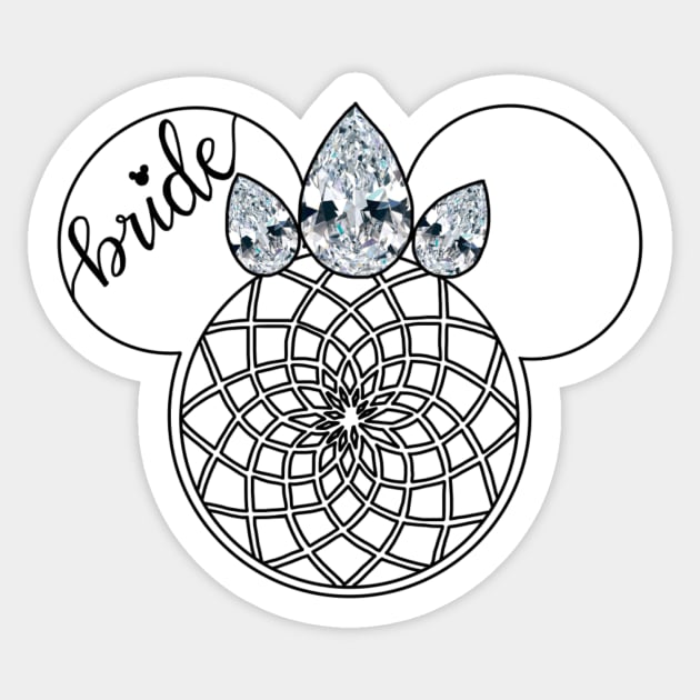 Bride Dream Catcher Sticker by KimsCustomCrafts